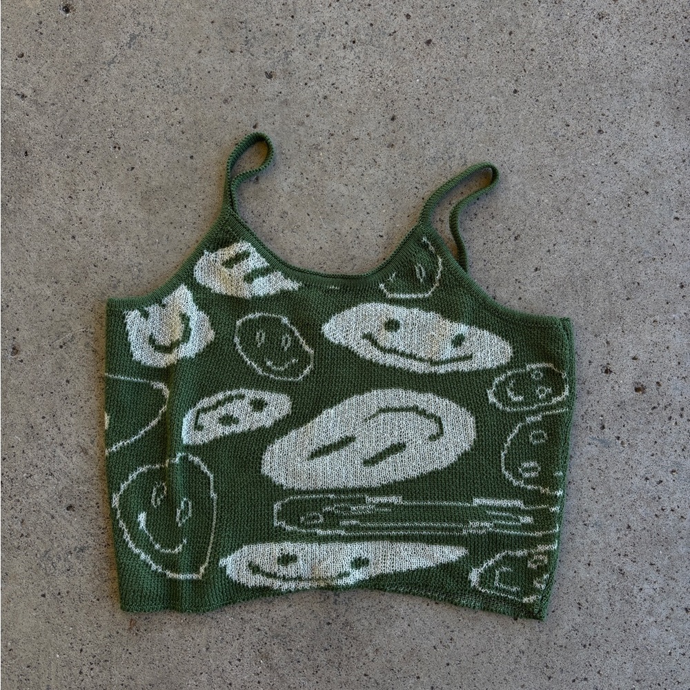 ROMWE Green Knit Top